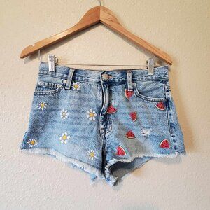 Aeropostale High-Rise Denim Shorty Shorts size 2